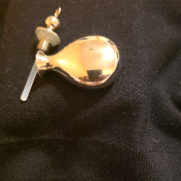 Silver Perfume Bottle with Luminous Finish - Picture 2 of 6